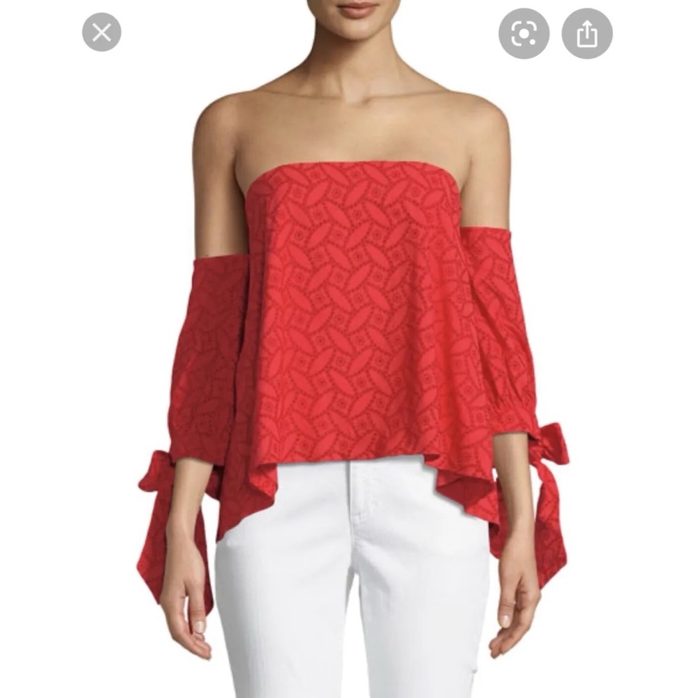 Sachin & Babi Red Eyelet Top 4